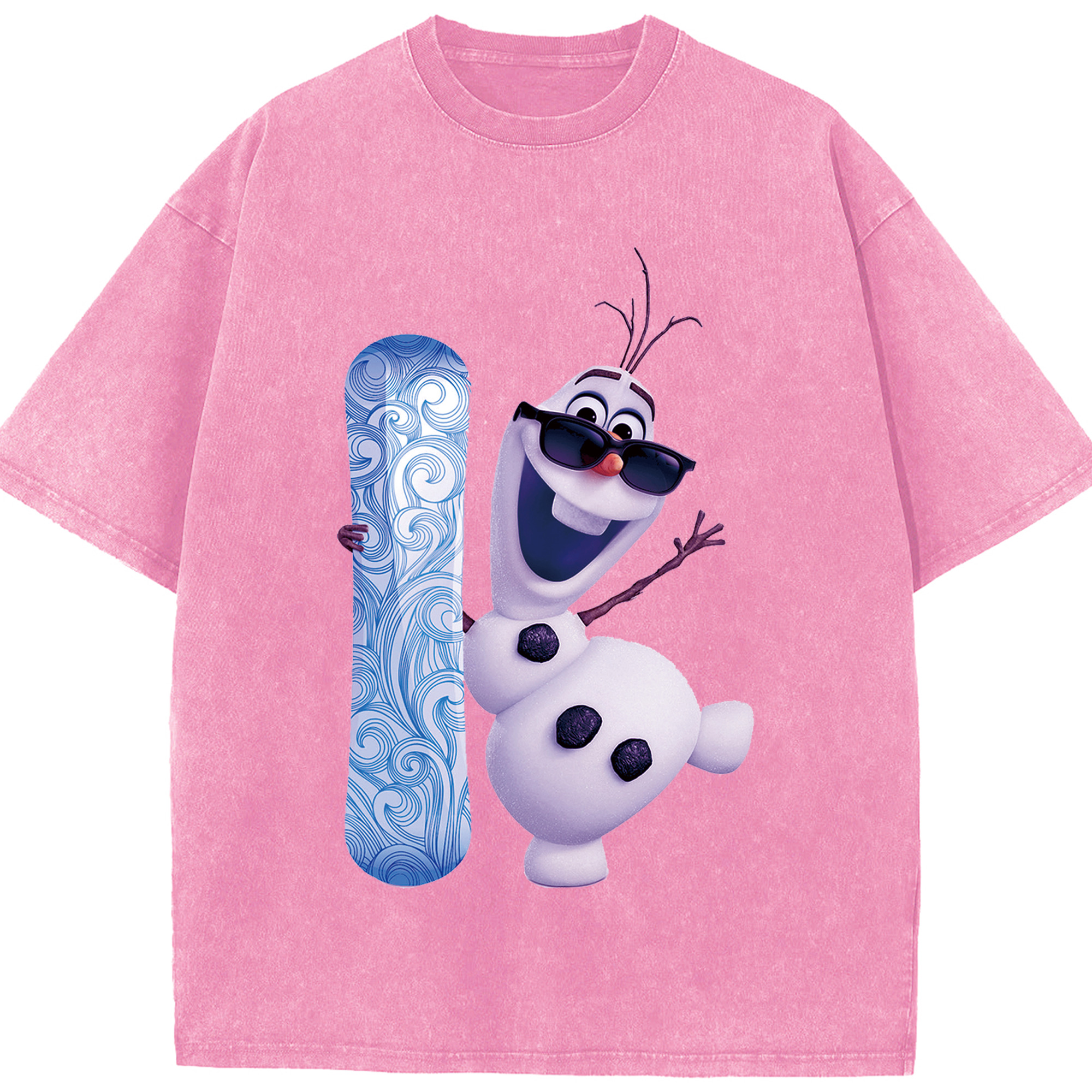 （画像用） アナと雪の女王 アンナ エルサ Frozen Anna Elsa 綿100% ヴィンテージ風 半袖Tシャツ（フロントプリント）
